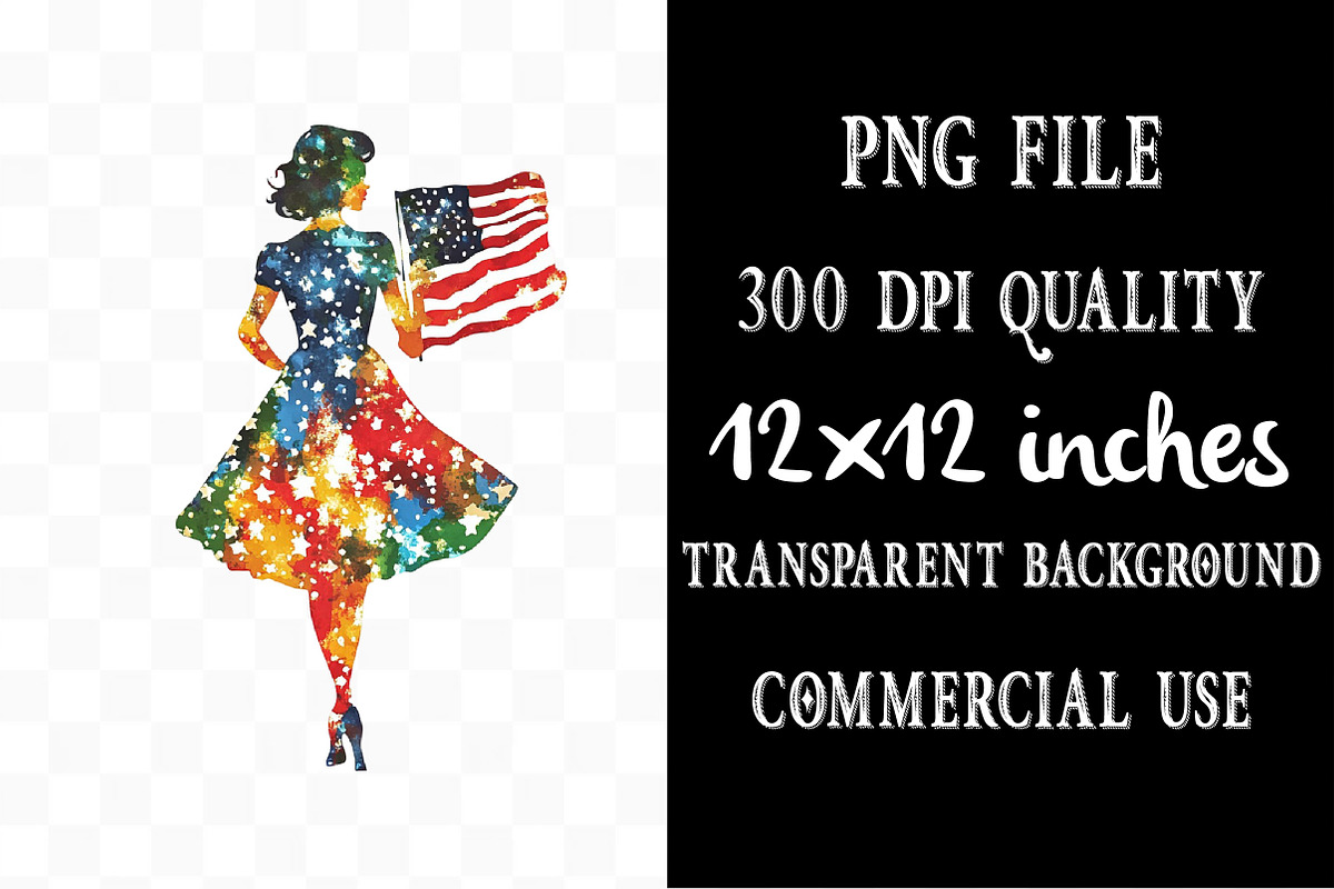 Watercolor Retro 4th of July Clipart, an Illustration by Designking (Photo 4 of 5)