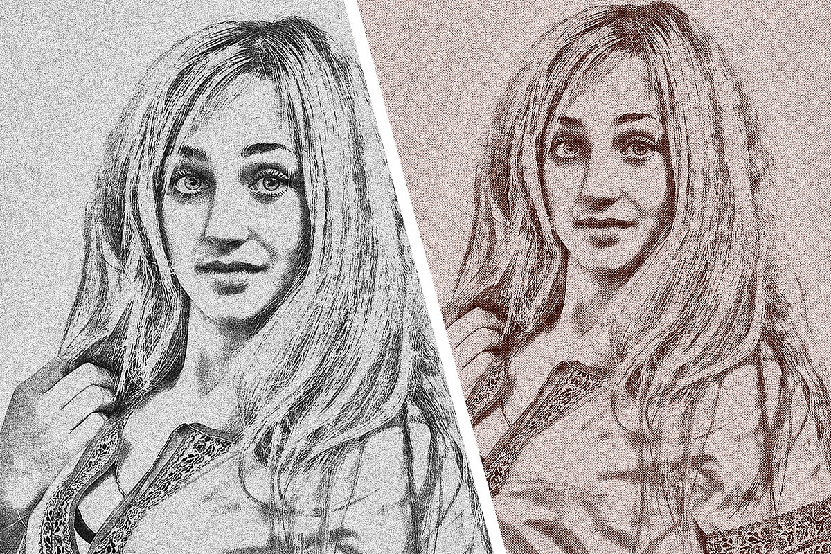 Portrait Sketch Photoshop Action, an Action Add-On by Studio Retouch (Photo 4 of 12)