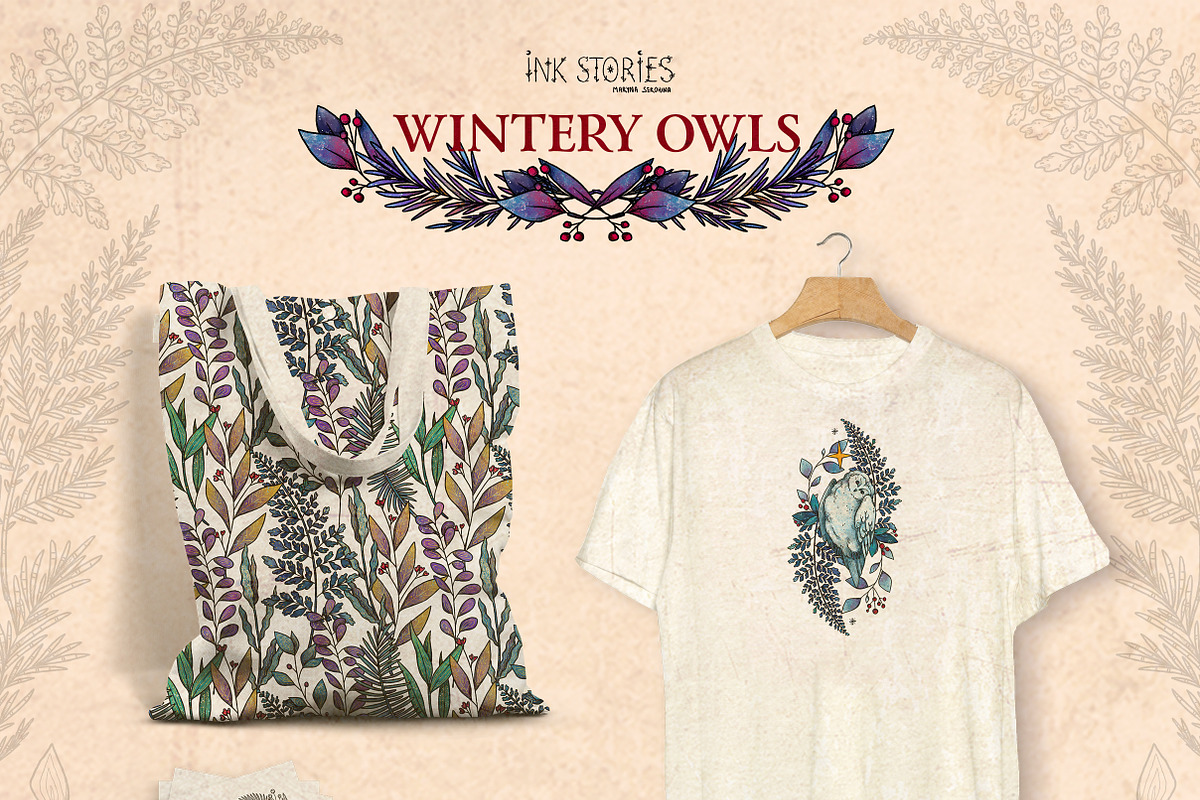 Wintery Owls, an Animal Illustration by Ink Stories (Photo 26 of 26)