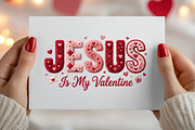 Crochet Jesus is My Valentine PNG, an Illustration by Canvas Craft (Thumbnail 4 of 7)