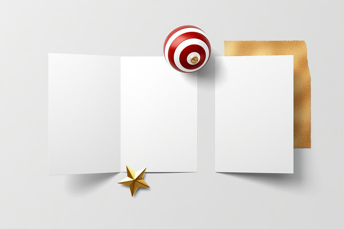 Christmas Card Mockup, an Advertising Mockup by zpackcreative (Photo 2 of 4)
