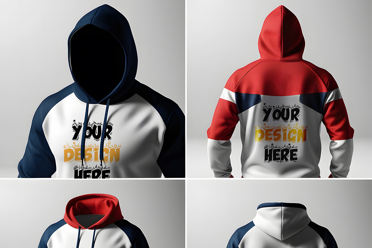 Hoodie Mockups Layout, an Advertising Mockup by CreativeShaper (Photo 1 of 3)