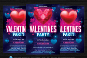 Valentines Day Flyer Cards BG Bundle, a Poster Template by DesignWorkz (Thumbnail 2 of 12)