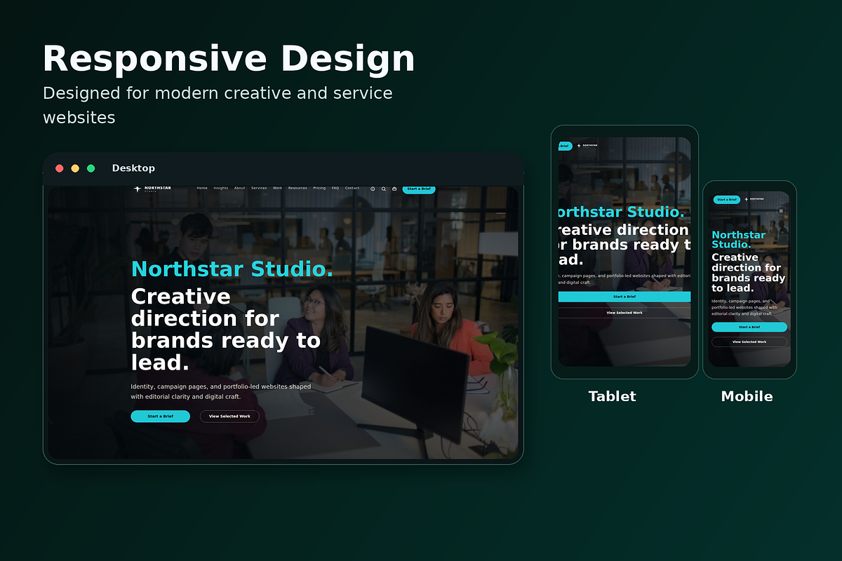 Northstar Studio WordPress Kit, a WordPress Template by Fixstable Studio (Photo 6 of 9)