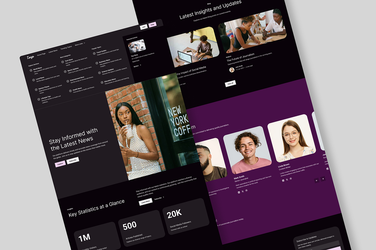 Public News - Landing Page Template, a Websites & App Template by RPWDS (Photo 2 of 3)