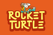 Rocket Turtle Funky Display Font, a Script Font by Fontura Design (Thumbnail 1 of 9)