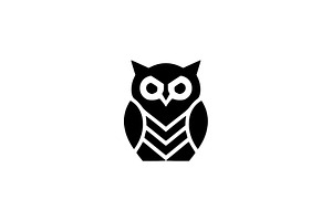Owl Knowledge Silhouette Vector, an Animal Illustration by Vectorium Studio