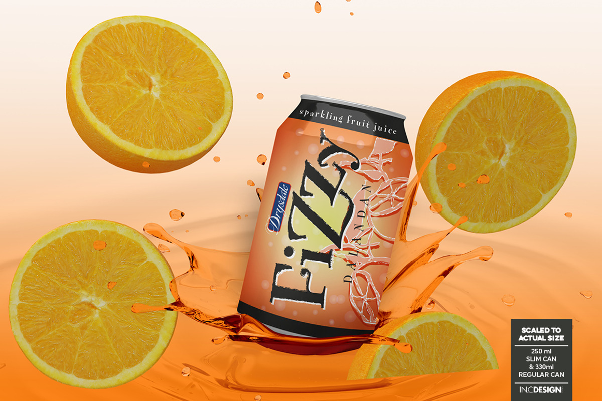 Can Splash Packaging Mock Up, a Product Mockup by INCDesign