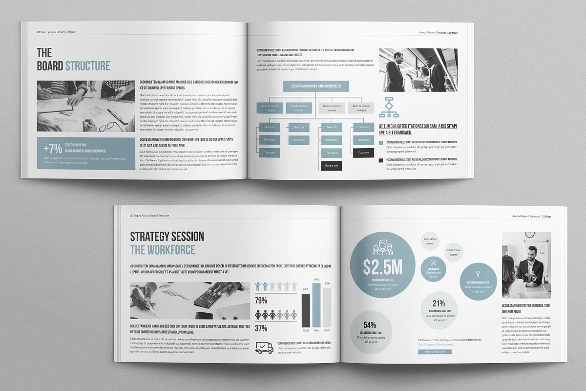 Annual Report Template Landscape, a Brochure Template by E-Type (Photo 11 of 13)