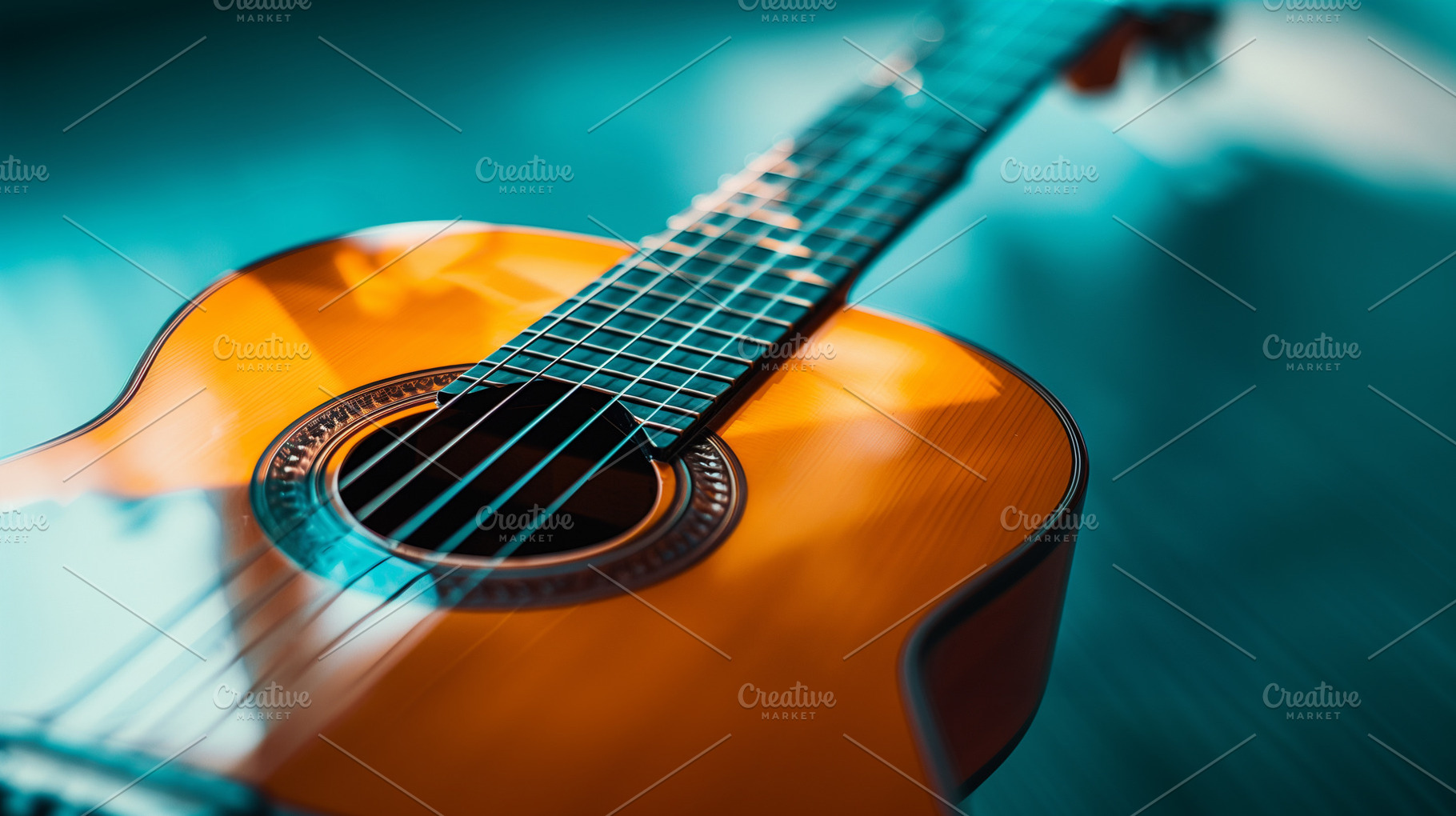 Closeup of classic guitar., an Arts & Entertainment Photo by MistyDay