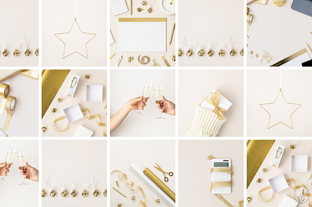 Gold Christmas Stock Images, a Holiday Photo by Sarah Eliza Images Store