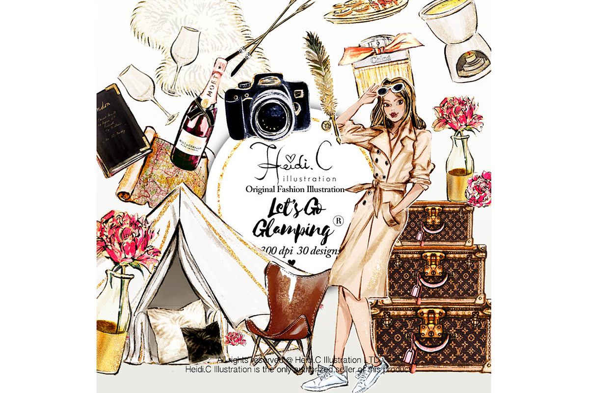 Let's Go Glamping, an Illustration by HeidiCIllustration (Photo 1 of 4)