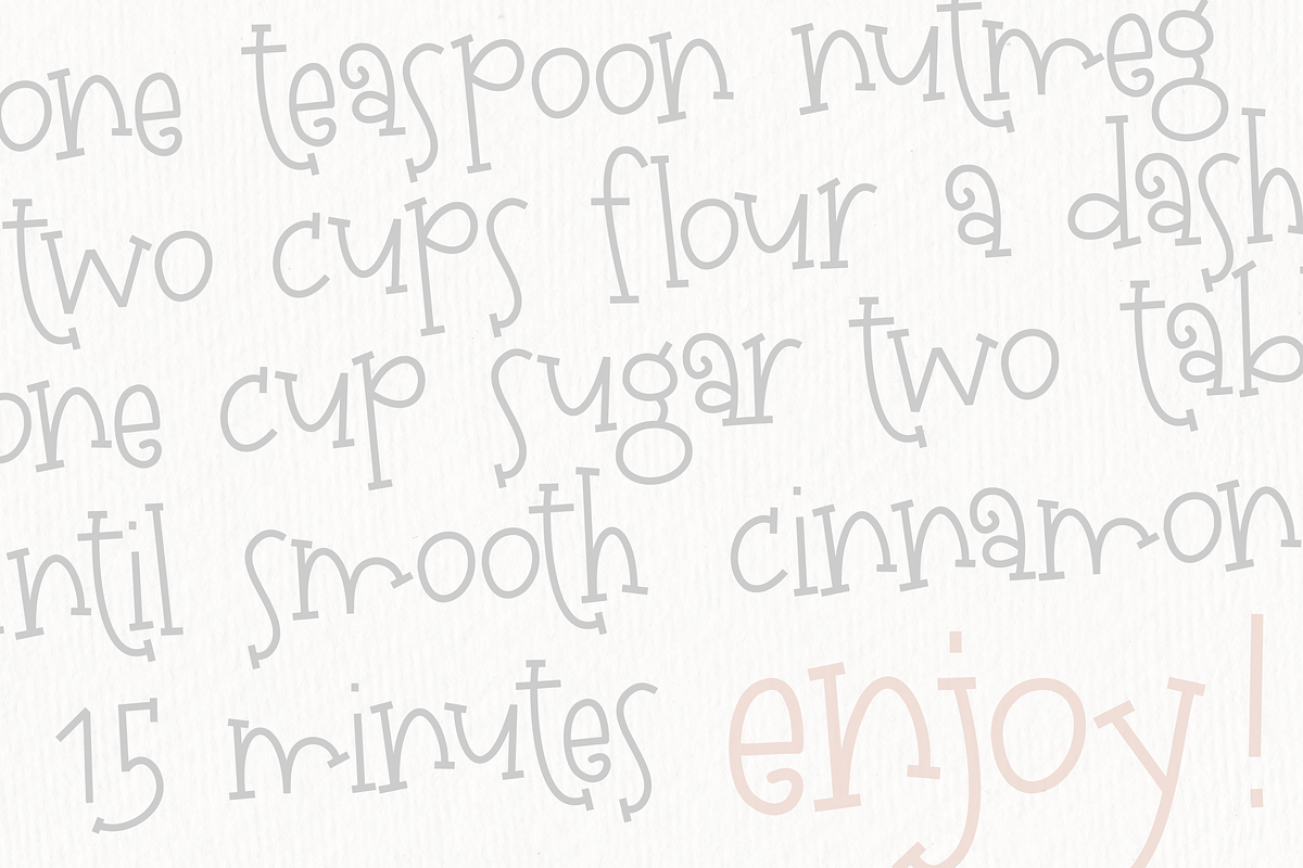 Sugar and Nutmeg - Handwritten Font preview 3