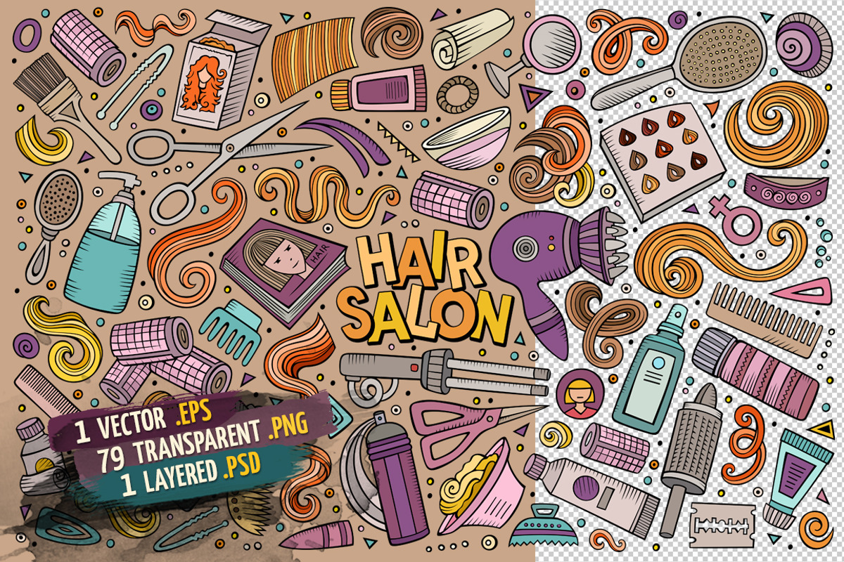 Hair Salon Objects Set, an Object Graphic by BALABOLKA (Photo 2 of 4)