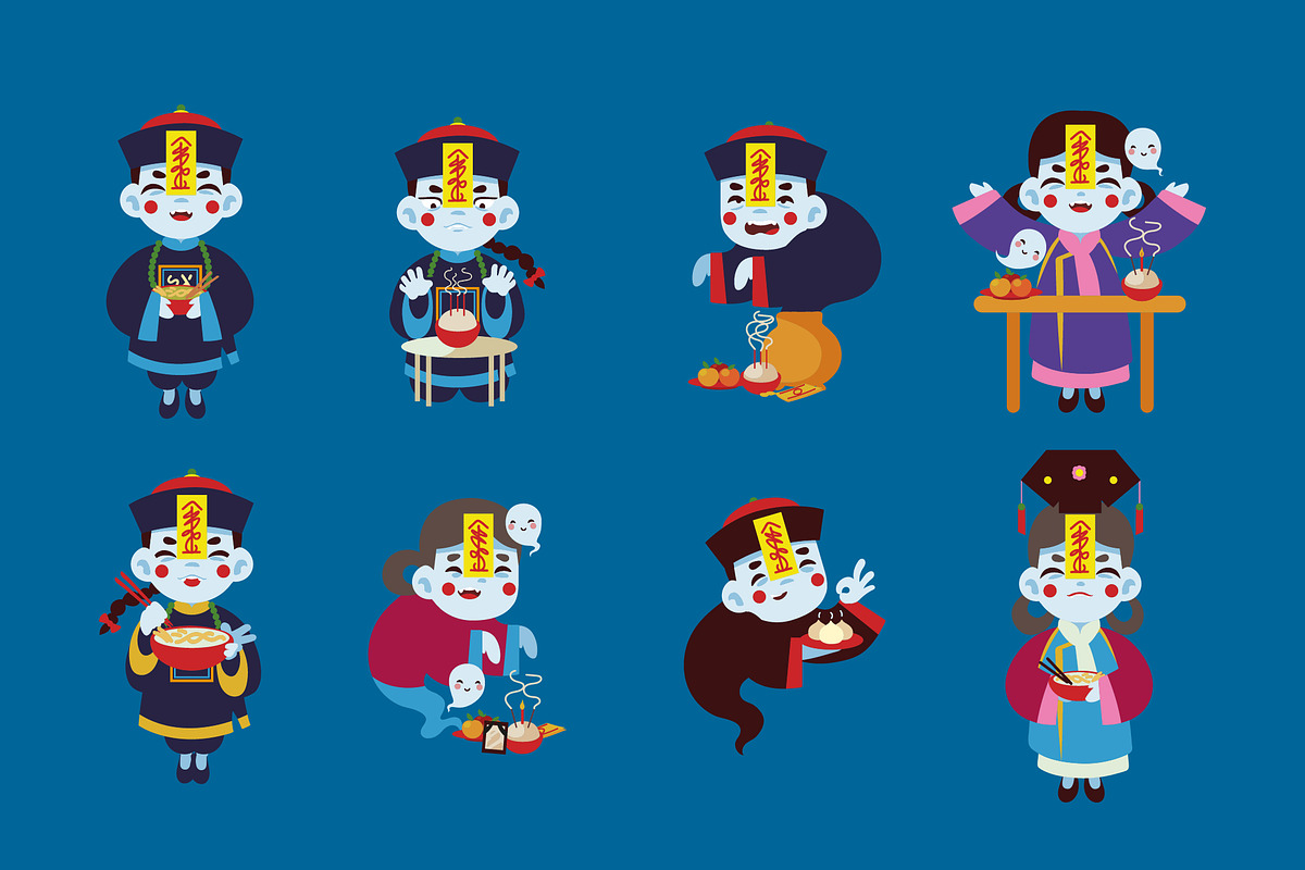 Chinese Jiangshi Ghost Set