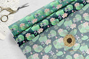 Frog Lotus Seamless Pattern, a Pattern Graphic by Oksana Dovhopol Art (Thumbnail 10 of 23)