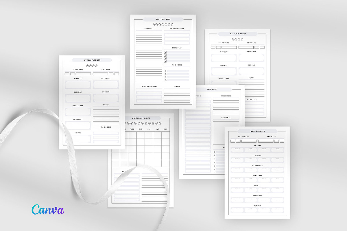 Daily,Weekly,Monthly Planner Bundle, a Stationery Template by Design Zone (Photo 1 of 4)