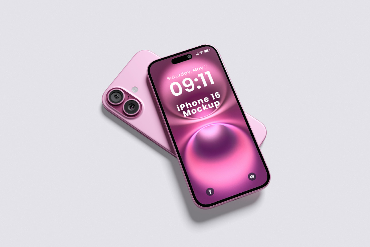 iPHONE 16 MOCKUP, an iPhone Mockup by xavier_studio (Photo 2 of 5)