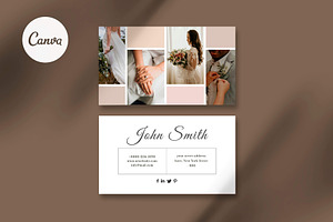 Canva Wedding Business Card, a Business Card Template by Saman Osama