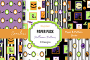 Halloween Stamp Seamless Pattern, a Graphic by Paper & Pattern Studio (Thumbnail 1 of 9)