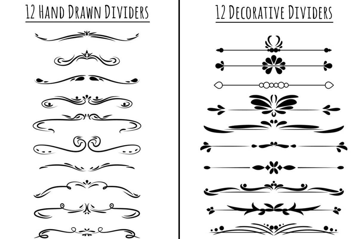 85 Flourishes- Clip Art Mega Pack, a Decorative Illustration by The Digital Download Shop (Photo 2 of 4)