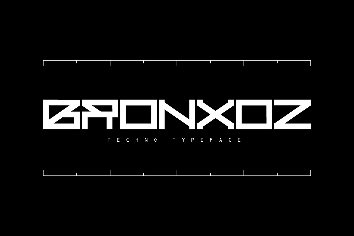 Bronxoz - Futuristic Display Font, a Sans Serif Font by Typeagle (Photo 2 of 12)