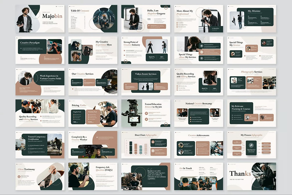 Creative CV Resume Keynote Templates, a Presentation Template by Fit-tee (Photo 2 of 10)