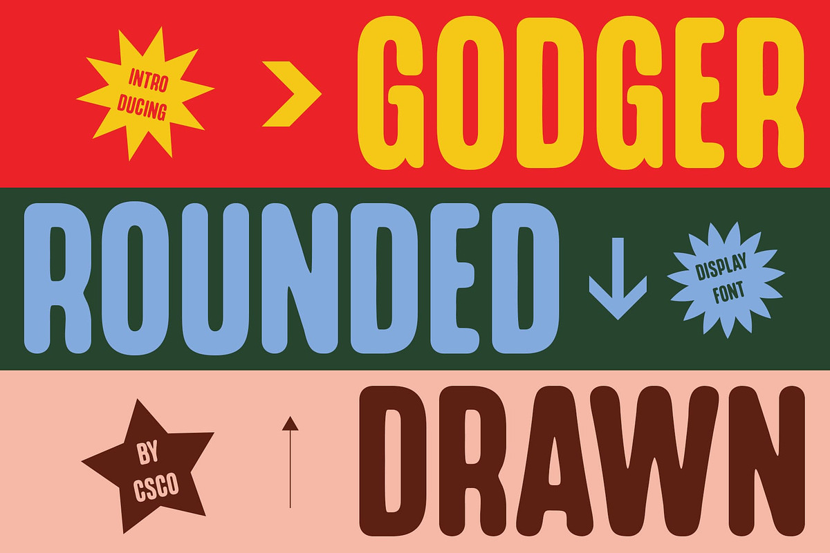 Godger Rounded Drawn, a Sans Serif Font by Craft Supply Co. (Photo 1 of 8)