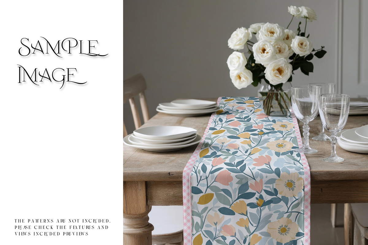 Table Runner with Smart Objects, a Product Mockup by mock-ups (Photo 9 of 13)