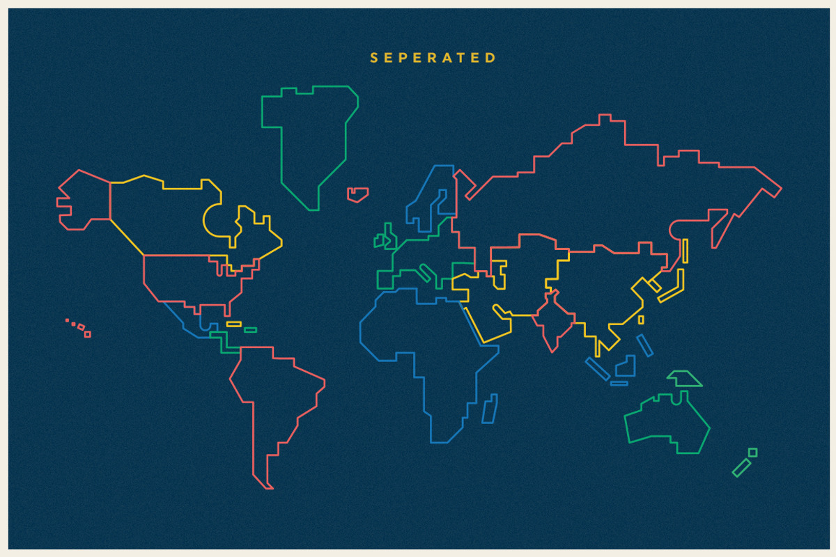 World Map Simple Vector, an Illustration by Skylars Art Supplies (Photo 6 of 7)