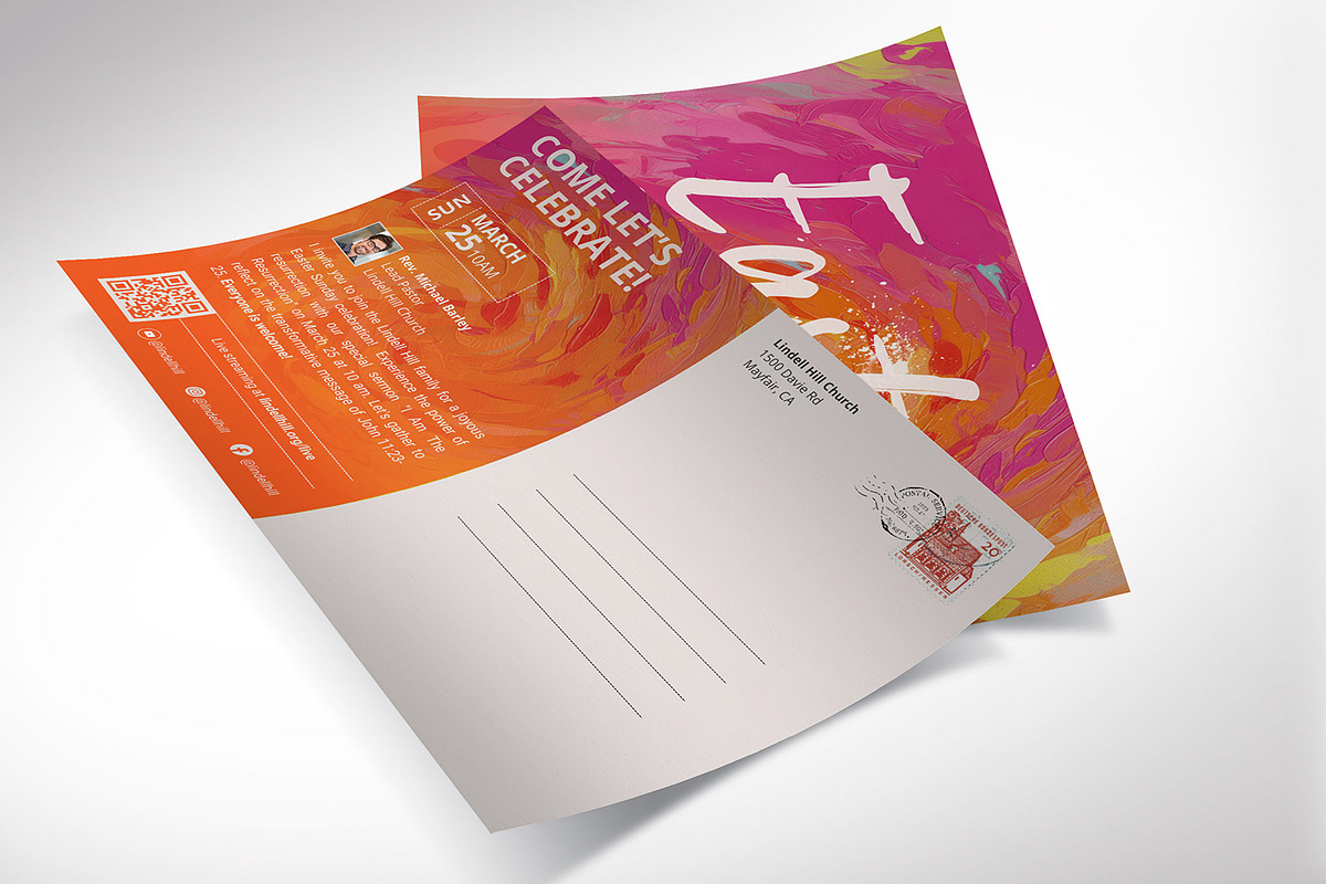 Easter Sunday Church Postcard EDDM, an Invitation Template by Godserv Designs (Photo 6 of 14)