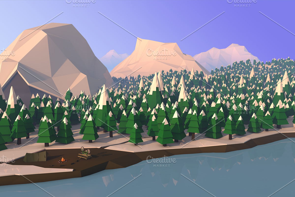 Low Poly - 10 Super Rad Landscapes, a Graphic by suppply (Photo 3 of 4)