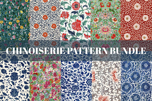 Chinoiserie Pattern Bundle, a Pattern Graphic by elfy creative