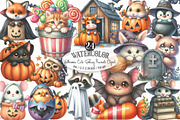 Halloween Cute Peeking Animals PNG, an Illustration by Designking (Thumbnail 1 of 4)