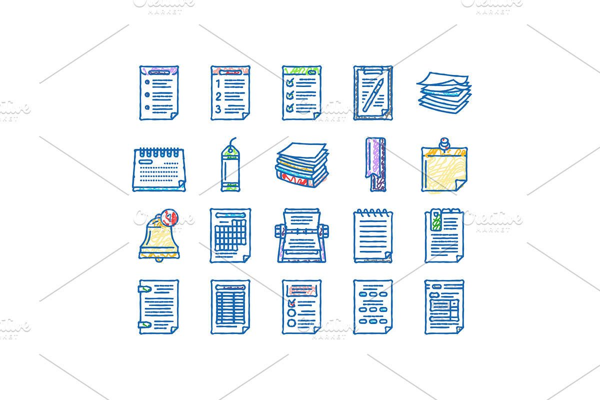 list check document tick icons hand, an Object Illustration by pikepicture