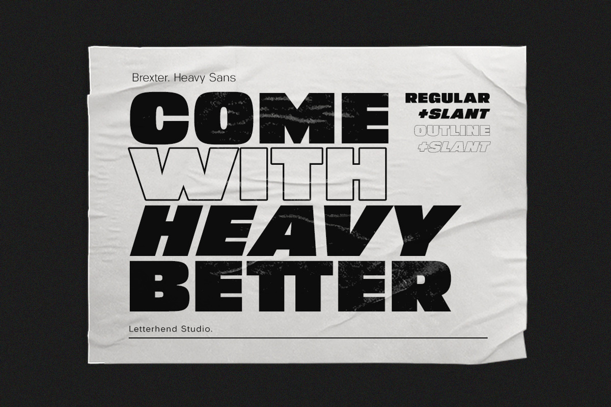 Brexter - Heavy Sans Serif, a Font by Letterhend Studio (Photo 4 of 9)