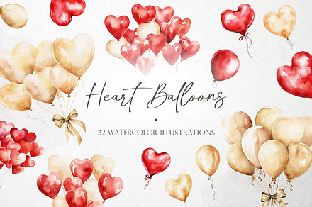 Love Ballons PNG Overlays