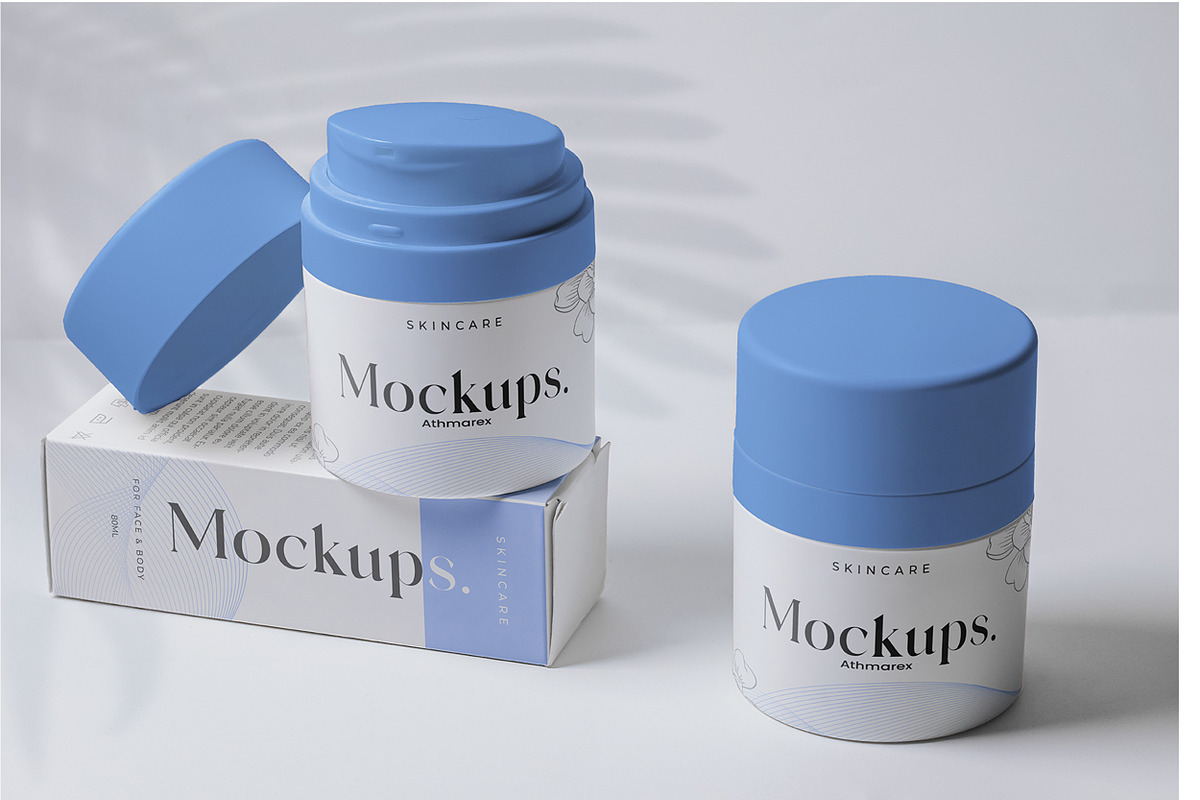 Cosmetic Jar & Box Packaging Mockup, a Packaging Mockup by Assyat (Photo 16 of 22)