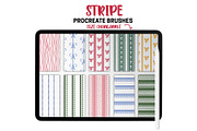 Stripes Procreate Pattern Brushes, a Brush Add-On by Brush Lab (Thumbnail 9 of 10)