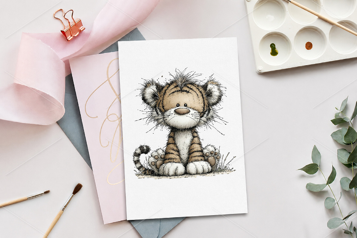 Watercolor Safari Jungle Animals PNG, a Seasonal Illustration by Canvas Craft (Photo 8 of 10)