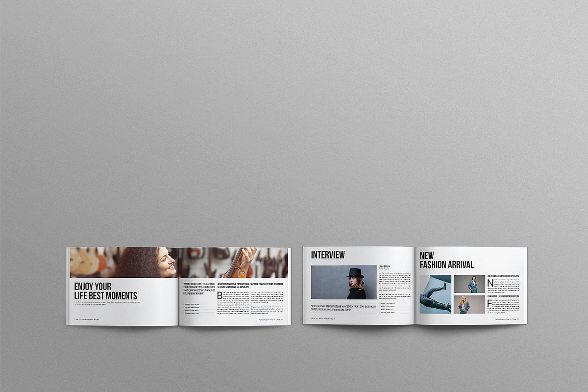 Fashion Magazine Template Landscape preview 8