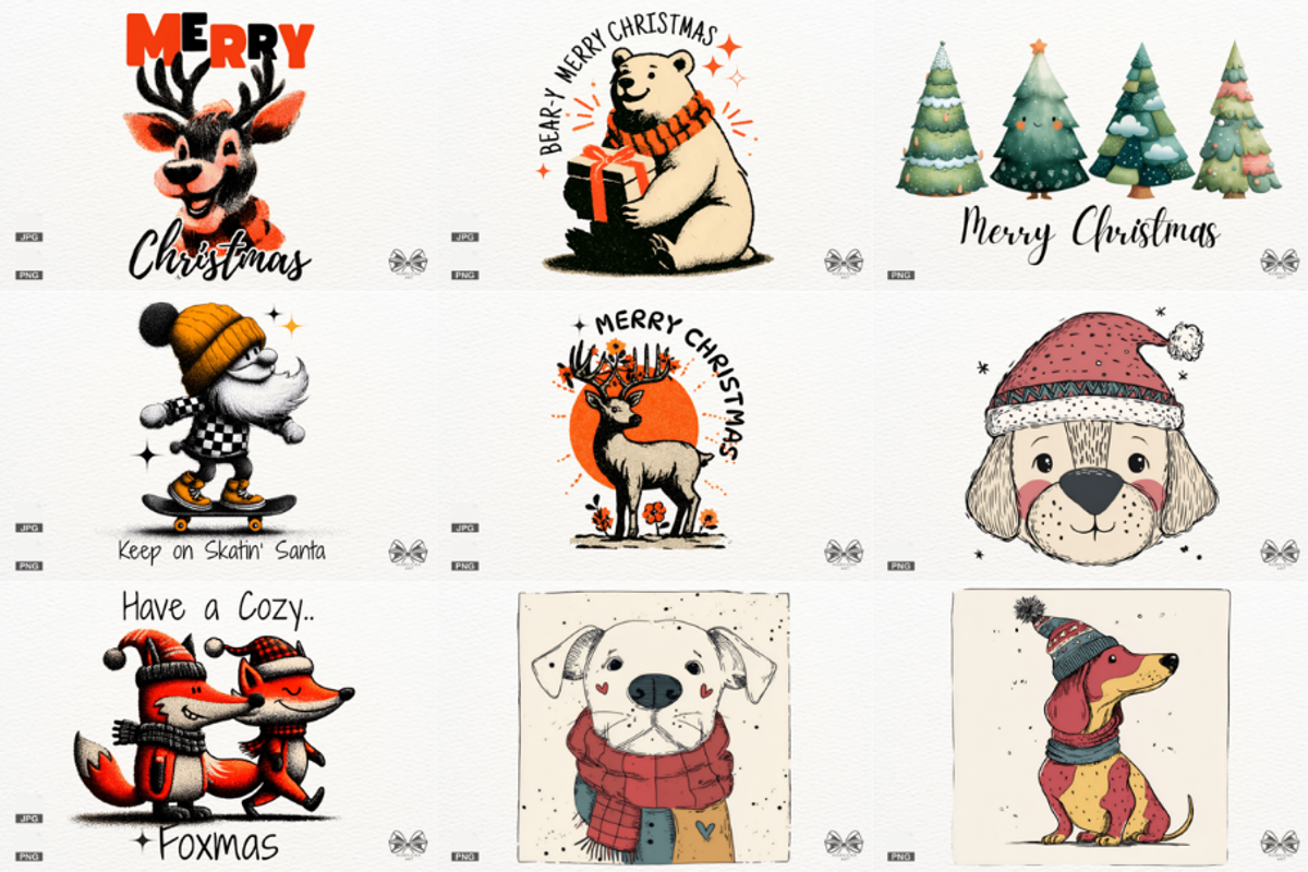 Hello Christmas Png Huge Bundle, an Illustration by Markicha Art (Photo 2 of 10)