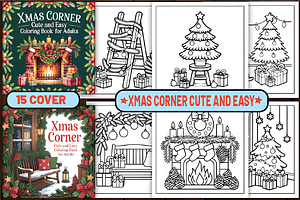 72 Xmas Corner Cute and Easy, a Seasonal Illustration by Design Station