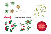 Christmas Wreath Elements Set, an Object Graphic by Elen-Lane (Thumbnail 6 of 6)