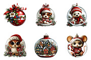 Christmas Ornament Clipart, a Seasonal Illustration by CreationArt (Thumbnail 3 of 7)