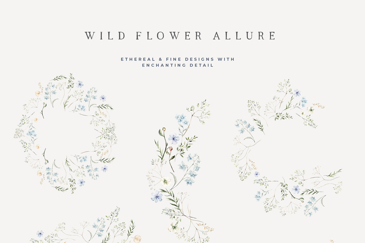 Wild Flower Watercolor & Greenery, a Decorative Illustration by Laras Wonderland (Photo 13 of 15)