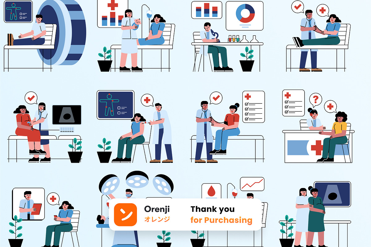 Modern Healthcare & Medical, a Healthcare Illustration by orenjidesign (Photo 8 of 8)