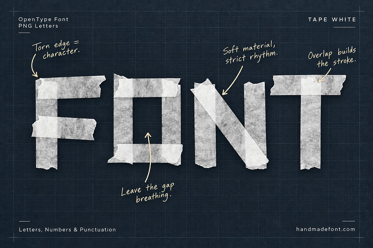 Tape White Font, a Sans Serif Font by Handmadefont (Photo 15 of 15)