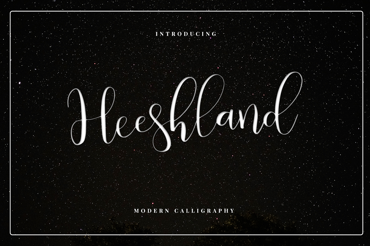 Heeshland - Modern calligraphy font