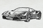 Supercars Sports Car Clipart Pack, a Sport Illustration by Doggy Days (Thumbnail 2 of 8)